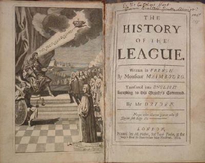 Monsieur [Louis] Maimbourg - The History Of The League. -  - KHS0009074