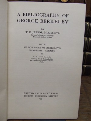 Jessop, T. E. - A bibliography of George Berkeley -  - KHS0032143