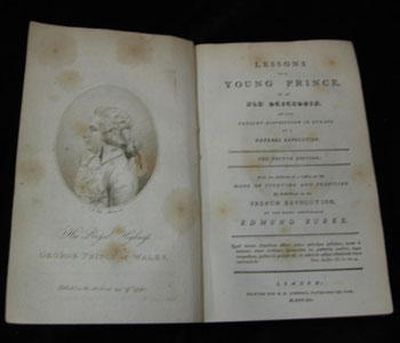 Edmund Burke David Williams - Lessons to a Young Prince, by an Old Statesman, on the Present Disposition in Europe to a General Revolution AND a lesson on the mode of studying and profiting by reflections on the French Revolution -  - KHS0058079