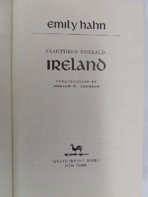 Emily Hahn - Fractured Emerald: Ireland -  - KHS0075443