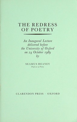 Seamus Heaney - The Redress of Poetry - 9780199513321 - KHS1003427