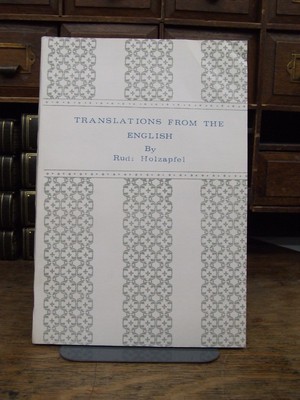 Rudi Holzapfel - Translations from the English -  - KHS1003471