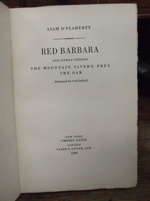 Liam O´flaherty - Red Barbara:  And Other Stories -  - KHS1003710