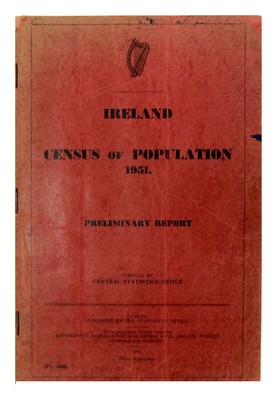 Central Statistics Office (Compiler) - Ireland:   Census of Population 1951, Preliminary Report -  - KHS1004699