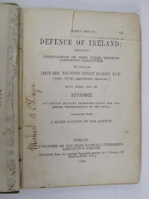 Sir Henry Sheehy - Defence of Ireland:  Including Observations on Some Other Subjects Connected Therewith -  - KHS1017604
