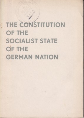 Germany (East) - The Constitution of the socialist state of the German nation. -  - KMK0017477