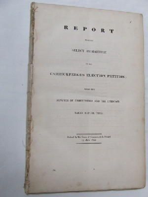 Select Committee - [Report on the Carrickfergus Election Petition, 1833] -  - KON0822957