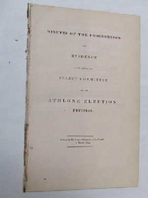 Select Committee - [Proceedings of the Committee on the Athlone Election Petition, 1844] -  - KON0822963