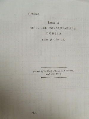  - [Return of the Police establishment of Dublin, Under 48 Geo. III.] -  - KON0823663