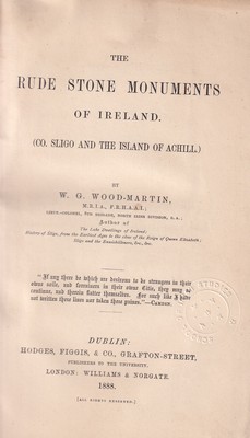 W.g. Wood-Martin - The Rude Stone Monuments of Ireland (Co.Sligo and the Island of Achill) -  - KSG0003045