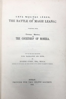 Eugene Translated By Curry - The Battle of Magh Leana; together with The Courtship of Momera -  - KSG0017418