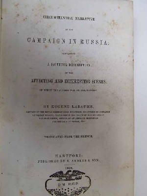 Labaume Eugene - Circumstantial narrative of the campaign in Russia -  - KST0006155