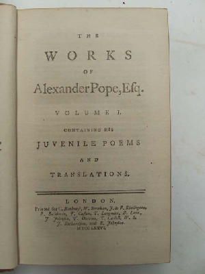 Alexander Pope - The Works of Alexander Pope, Esq. -  - KTJ0004781