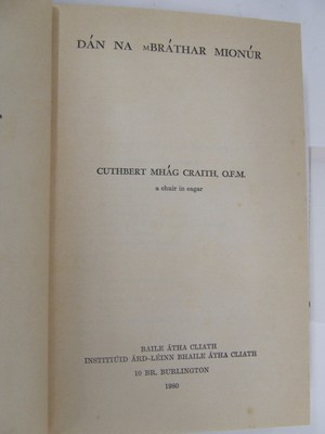 Cuthbert Mhág Craith Ofm Do Chuir In Eagar - Dán na mBráthar Mionúr, Cuid II -  - KTK0002506