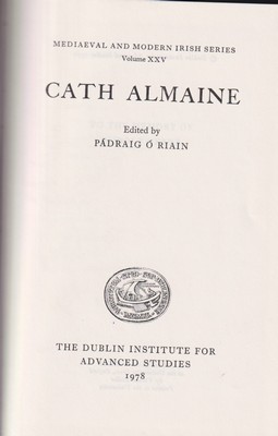 Padraig Ó Riain Eagarthóir - Cath Almaine -  - KTK0077920
