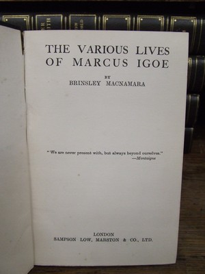 Brinsley Mcnamara - The Various Livessof Marcus Igoe -  - KTK0094660