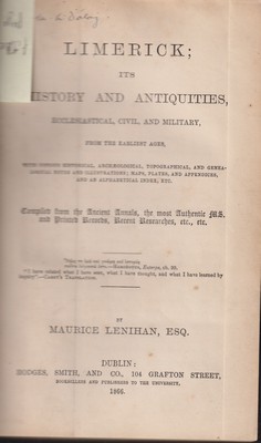 Maurice Lenihan - Limerick, Its History and Antiquities, Ecclesiastical, Civil and Military from the earliest ages -  - KTK0095725