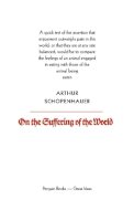 Arthur Schopenhauer - Penguin Great Ideas : On The Suffering of the World - 9780141018942 - V9780141018942