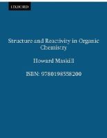 Maskill - Structure and Reactivity in Organic Chemistry - 9780198558200 - V9780198558200