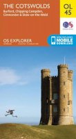 ORDNANCE SURVEY - The Cotswolds, Burford, Chipping Campden, Cirencester & Stow-on-the Wold (OS Explorer Map) - 9780319242841 - V9780319242841