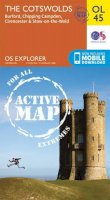 Ordnance Survey - The Cotswolds, Burford, Chipping Campden, Cirencester & Stow-on-the Wold (OS Explorer Map Active) - 9780319469637 - V9780319469637