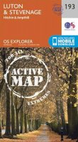 Ordnance Survey - Luton and Stevenage (OS Explorer Active Map) - 9780319470657 - V9780319470657