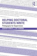 Barbara Kamler - Helping Doctoral Students Write: Pedagogies for supervision - 9780415823494 - V9780415823494