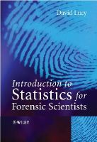 David Lucy - Introduction to Statistics for Forensic Scientists - 9780470022009 - V9780470022009