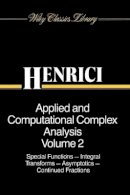 Peter Henrici - Applied and Computational Complex Analysis - 9780471542896 - V9780471542896
