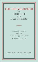 Denis Diderot - The Encyclopédie of Diderot and D´Alembert: Selected Articles - 9780521113465 - V9780521113465