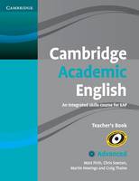 Matt Firth - Cambridge Academic English C1 Advanced Teacher´s Book: An Integrated Skills Course for EAP - 9780521165273 - V9780521165273