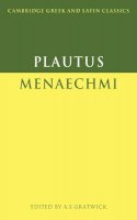 Plautus - Plautus: Menaechmi - 9780521349703 - V9780521349703
