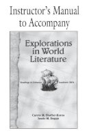 Carole M. Shaffer-Koros - Explorations in World Literature Instructor´s Manual: Readings to Enhance Academic Skills - 9780521658034 - V9780521658034