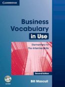 Bill Mascull - Business Vocabulary in Use: Elementary to Pre-intermediate with Answers and CD-ROM - 9780521749237 - V9780521749237