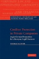 Thomas Bachner - Creditor Protection in Private Companies - 9780521895385 - V9780521895385