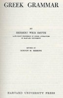 Herbert Weir Smyth - Greek Grammar - 9780674362505 - V9780674362505
