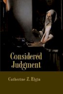 Catherine Z. Elgin - Considered Judgment - 9780691005232 - V9780691005232