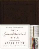 Thomas Nelson - NKJV, Journal the Word Bible, Large Print, Bonded Leather, Brown, Red Letter Edition: Reflect, Journal, or Create Art Next to Your Favorite Verses - 9780718090890 - V9780718090890