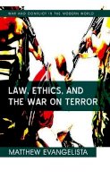 Matthew Evangelista - Law, Ethics, and the War on Terror - 9780745641089 - V9780745641089