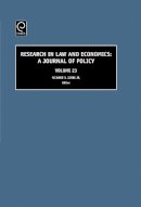 Richard O Zerbe - Research in Law and Economics: A Journal of Policy - 9780762313631 - V9780762313631