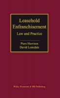 Piers Harrison - Leasehold Enfranchisement: Law and Practice - 9780854900657 - V9780854900657