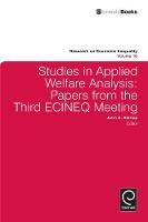 John A. Bishop (Ed.) - Studies in Applied Welfare Analysis: Papers from the Third ECINEQ Meeting (Research on Economic Inequality) - 9780857241450 - V9780857241450