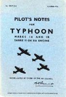 Air Ministry - Hawker Typhoon 1A & 1B -Pilot's Notes - 9780859790338 - V9780859790338