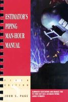 Page, John S. - Estimator's Piping Man-Hour Manual - 9780884152590 - V9780884152590