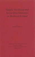 Gudrun Nordal - Skaldic Versifying and Social Discrimination in Medieval Iceland - 9780903521581 - V9780903521581