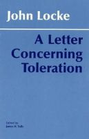 John Locke - Letter Concerning Toleration - 9780915145607 - V9780915145607