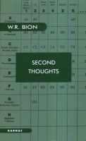 W.r. Bion - Second Thoughts: Selected Papers on Psychoanalysis (Maresfield Library) - 9780946439041 - V9780946439041