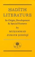 Muhammad Zu Siddiqi - Hadith Literature - 9780946621385 - V9780946621385
