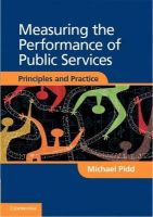 Michael Pidd - Measuring the Performance of Public Services: Principles and Practice - 9781107004658 - V9781107004658