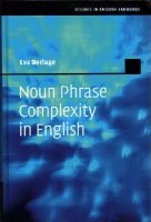 Eva Berlage - Noun Phrase Complexity in English - 9781107015128 - V9781107015128